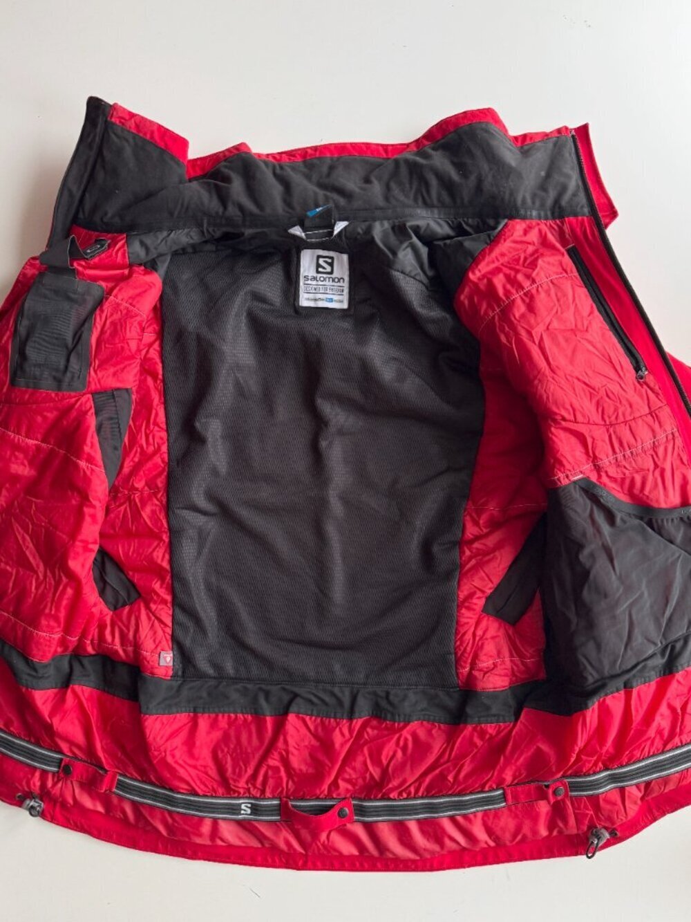 SALOMON Speed AdvancedSkin Dry Red Nylon Ripstop Ski Shell Jacket, Size M - Picture 11 of 16